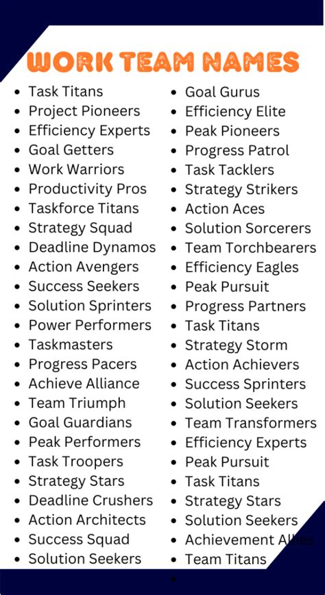 625 Funny, Cool and Powerful Work Team Names To Consider.